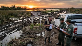 Quería llegar más rápido para ir a pescar, destruyó un humedal protegido y recibió una multa millonaria: cuánto deberá pagar