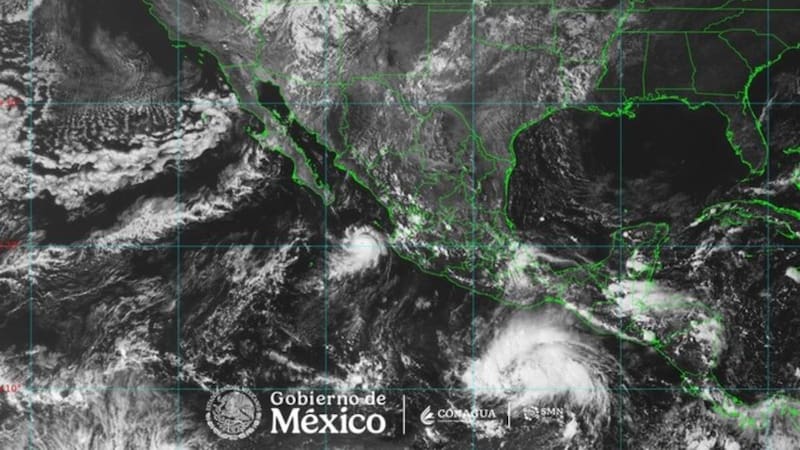 Radar clima en México: Tormetna tropical Trudy en las costas mexicanas.