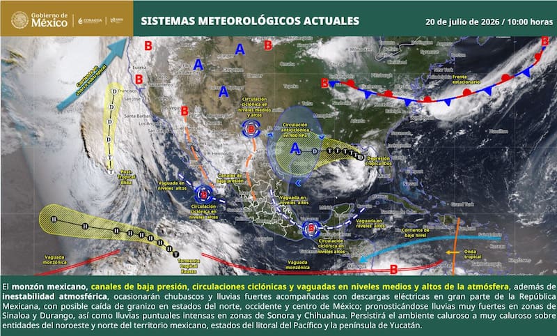 Ráfagas de hasta 70 km/h y temperaturas superiores a los 45°C.