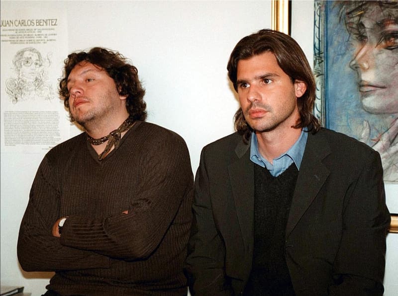 Agulla y Fernando de la Rúa hijo en 1999, durante la campaña presidencial de la Alianza.