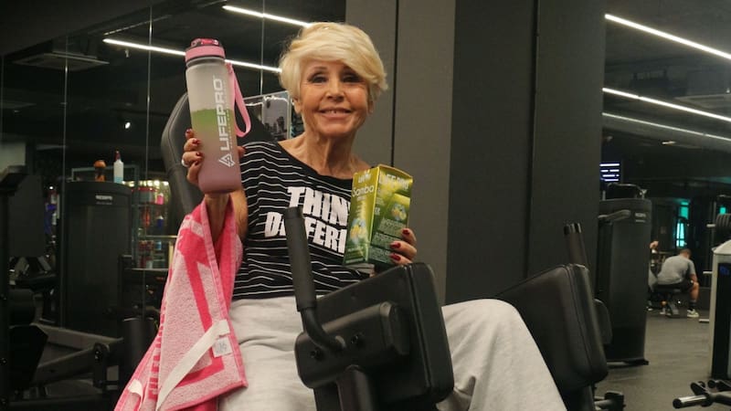 Ramona Gorraiz en el gimnasio.