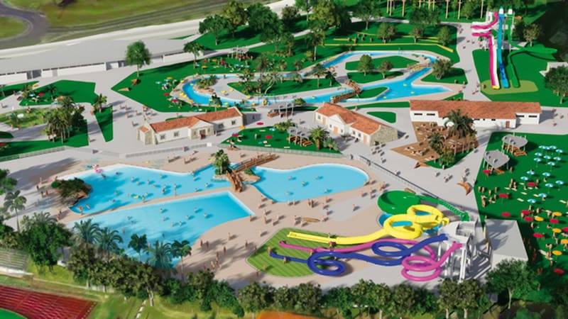 Reabre el parque acuático más grande de la provincia tras meses de ampliación y tendrá un enorme río artificial. Foto: Naos Arquitectura
