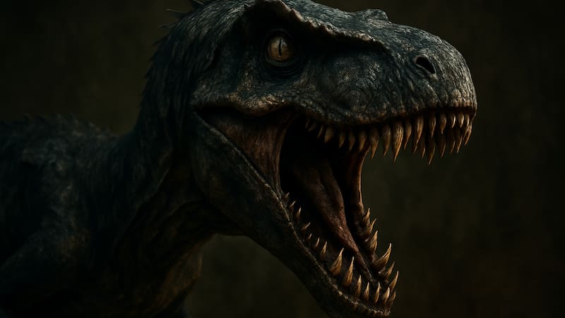Recreación digital del dinosaurio Joaquinraptor casali, un depredador patagónico del Cretácico que habitó hace unos 70 millones de años.