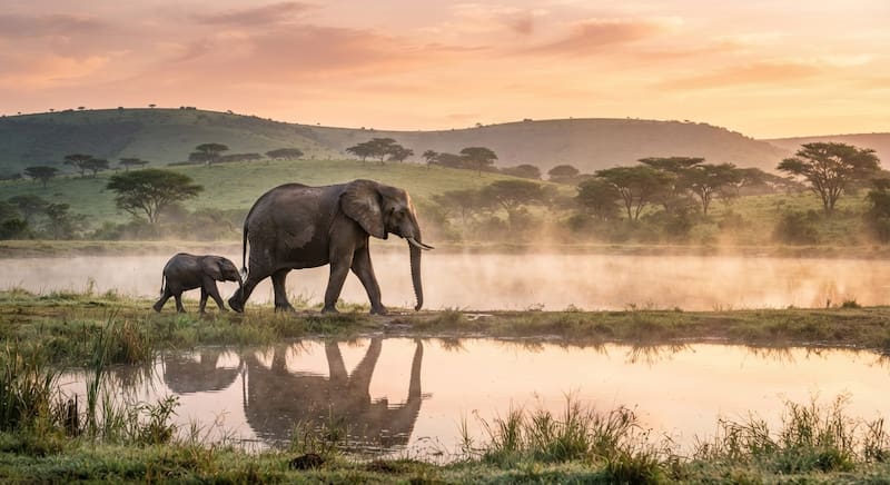 Un empresario compró una granja de 1200 hectáreas en 1989: 37 años después es parte de una reserva con más de 5.000 animales. (Imagen ilustrativa generada con IA)