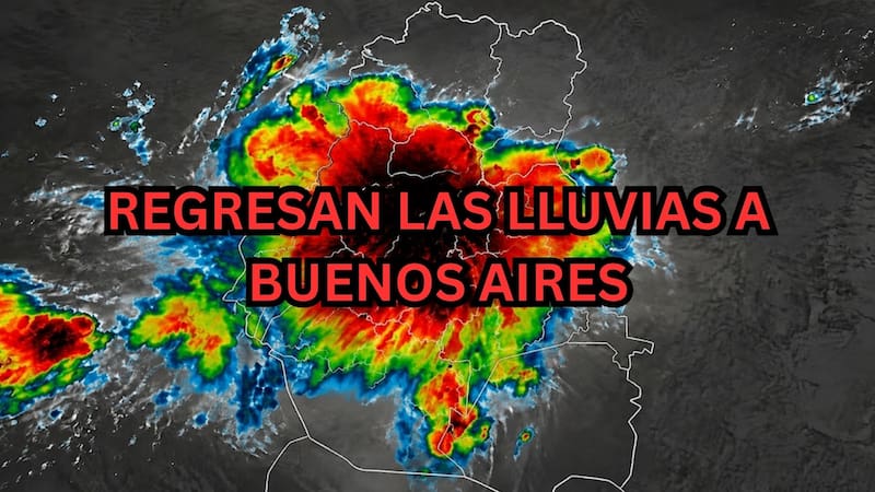 Regresan las lluvias a Buenos Aires.
