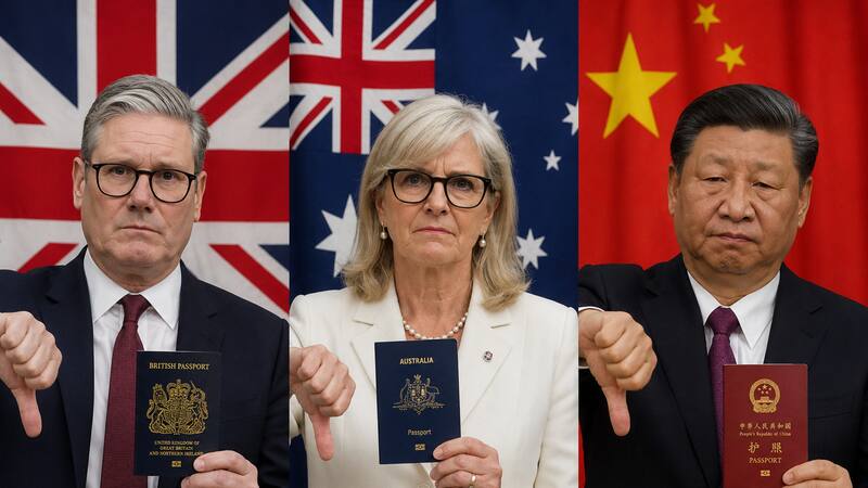 Reino Unido, Australia y China prohíben el ingreso al país de ciudadanos que hayan postergado este trámite con su pasaporte.