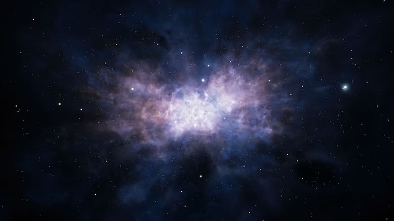 Representación de la explosión de una supernova.
