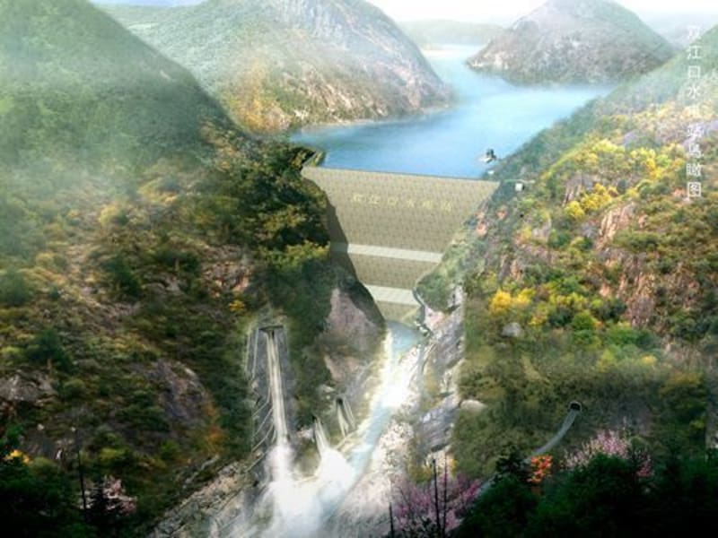 La estructura emplazada sobre el río Dadu, albergará más de 46 millones de metros cúbicos de relleno.