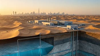 Emiratos Árabes Unidos está vendiendo su petróleo para fabricar la mayor reserva estratégica de agua desalinizada del mundo: quiere guardar 20 mil millones de litros bajo sus desiertos