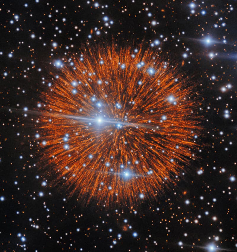 Revelan el confuso 'collar de perlas' de una histórica supernova observada hace 850 años.