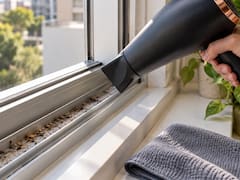 Ni vinagre ni bicarbonato: el sencillo truco con un secador de pelo para limpiar los rieles de las ventanas en minutos