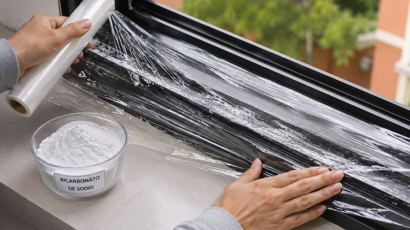 Poner bicarbonato de sodio y papel film en los rieles de la ventana: por qué lo recomiendan y para qué sirve