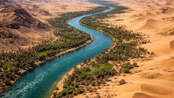 Construyen la obra más importante de la historia: crean un río de más de 130 km en el medio del desierto y es el máximo orgullo del país