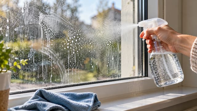 El mejor truco para limpiar cristales sin dejar marcas: mezclar agua destilada, vinagre blanco y alcohol isopropílico