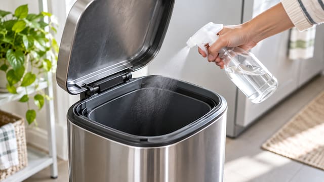 Pulverizar vinagre blanco en el cesto de la basura: para qué sirve y por qué lo recomiendan