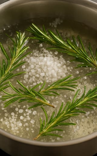 Hervir tres ramas de romero con dos puñados de sal gruesa: para qué sirve y por qué recomiendan hacerlo
