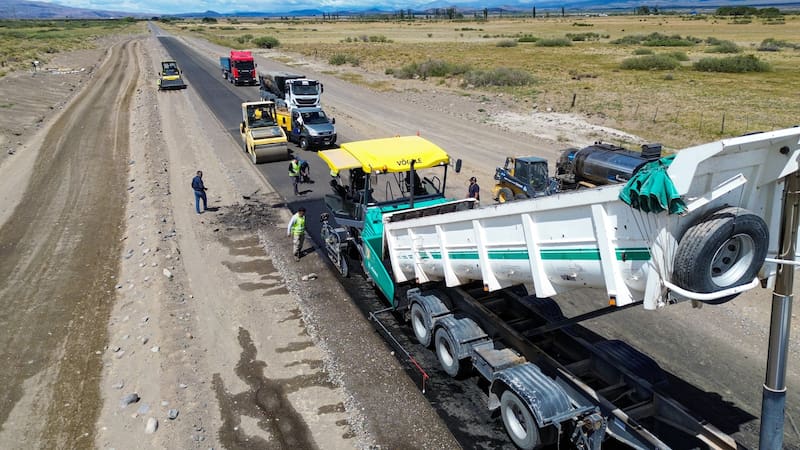 Avanzan las obras en la Ruta Provincial 21. Foto: @Rolo_Figueroa