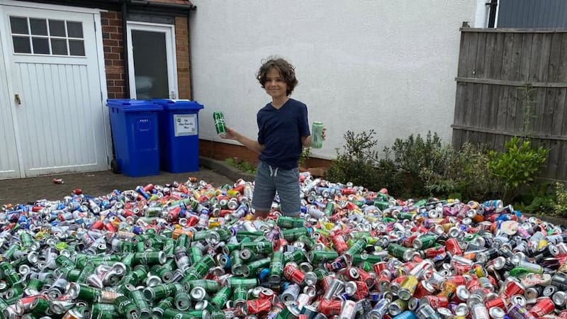 Ryan comenzó a recolectar latas de aluminio cuando tenía apenas 10 años y convirtió la iniciativa en un proyecto comunitario.