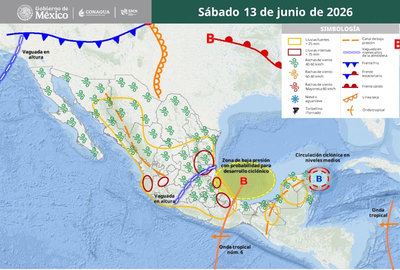 El cielo se partirá en dos y anuncian lluvias fuertes todo el fin de semana. (Foto: SMN)