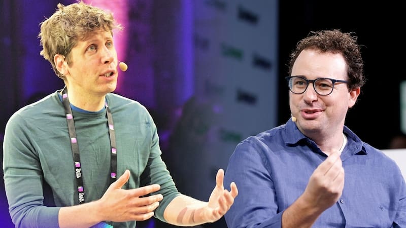 Sam Altman y Dario Amodei, de OpenAI y Anthropic, respectivamente.