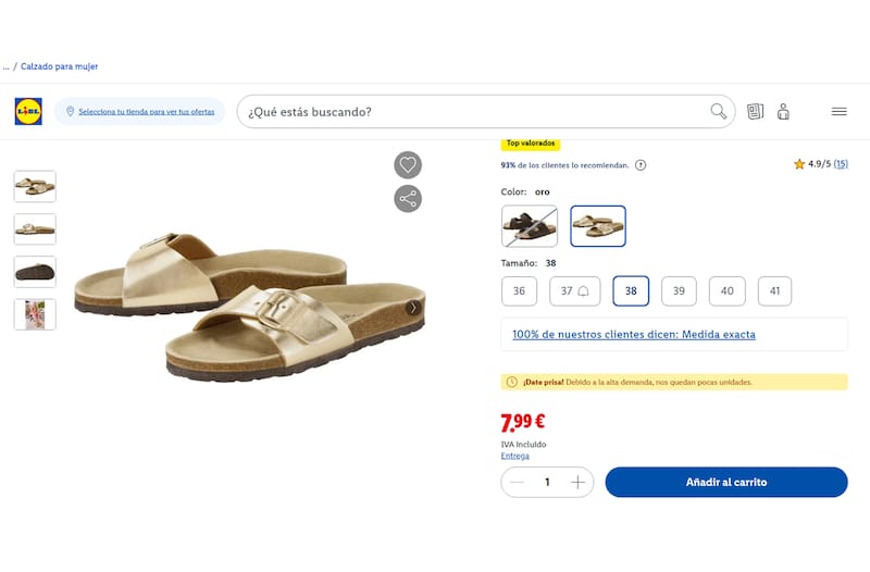El calzado de la marca Esmara, disponible en las tiendas de Lidl, se ha convertido en un habitual de la temporada estival por su relación calidad-precio.