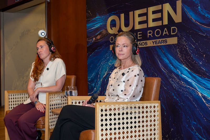 La ingeniera Sara Hermansson, la madre del GNL, y Anna Carmo, integrante del directorio ejecutivo de Scania