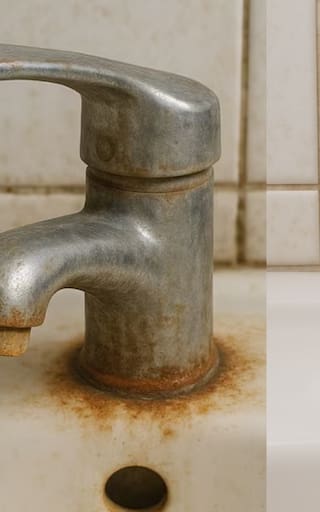 Ni vinagre ni bicarbonato: el truco viral para quitar el sarro de las canillas y las manchas amarillentas del inodoro al instante