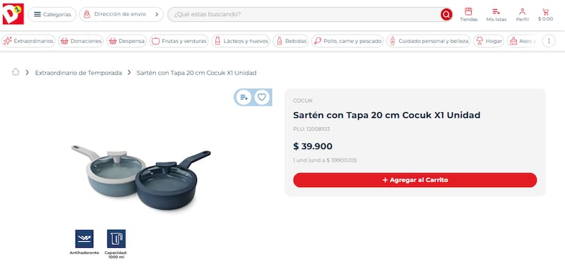 Tiendas D1 lanza una sartén antiadherente de aluminio que calienta rápido y uniforme y se consigue por menos de $40.000.