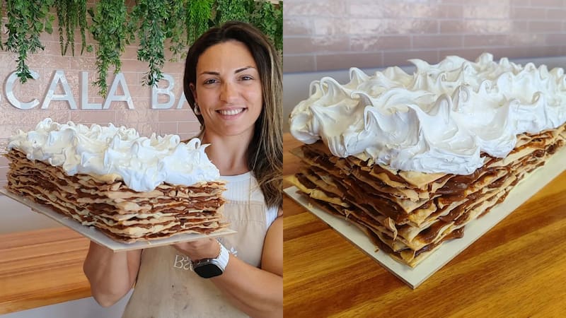 La hermana de Scaloni abrió su pastelería en Pujato: ofrece pastafrolas, medialunas y una torta especial por la que siempre se llena de gente.