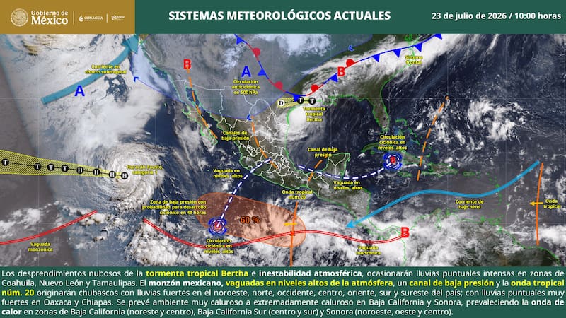 Lluvias intensas y tormentas durante tres días consecutivos.