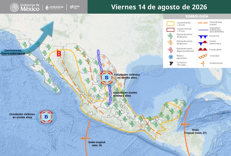 Se aproxima el diluvio del año con 72 horas de tormentas con granizo y fuertes lluvias con ráfagas de viento desde este viernes 14 de agosto.