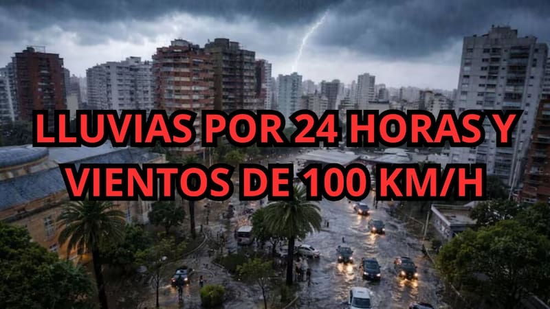 Se aproxima la tormenta del año con vientos de 100 km/h provocados por una onda fría y granizo por 24 horas: a qué zonas afectará