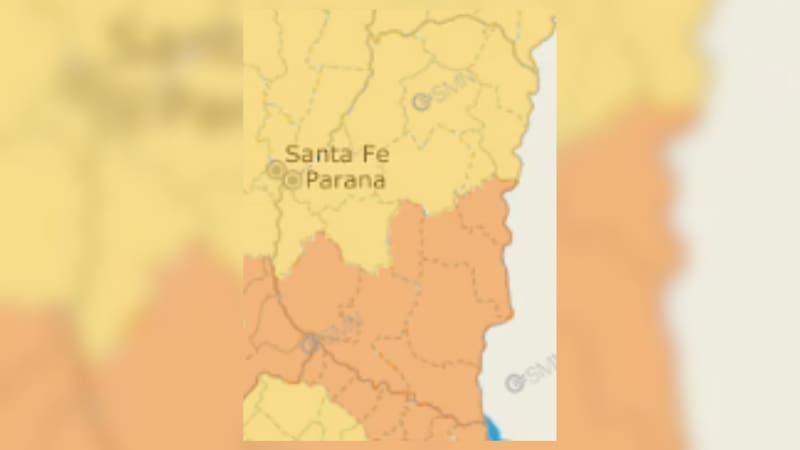 La alerta fue emitida por el SMN.
