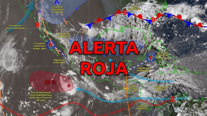 Se aproxima un viento histórico que atacará en todas las direcciones provocará 48 horas lluvias intensas, inestabilidad y caída de granizo