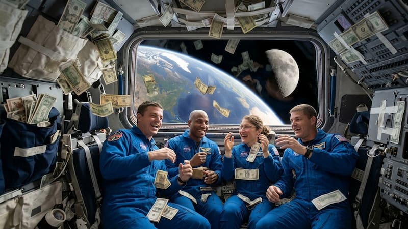 Se confirmó el sueldo anual de los astronautas del Artemis II: esto es lo que cobraron por viajar a la Luna. (Fuente: representación generada con Gemini)