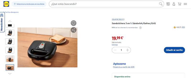 Se despiden las sandwicheras: este nuevo electrodoméstico 3 en 1 de Lidl cocina sándwiches y gofres en minutos.