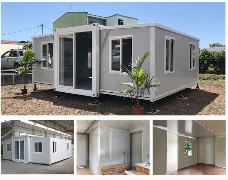 Se trata de una casa de dos plantas plegable, que se ofrece a la venta a través de Amazon, con la posibilidad de contar con hasta seis habitaciones y opcionalmente personalizable.
