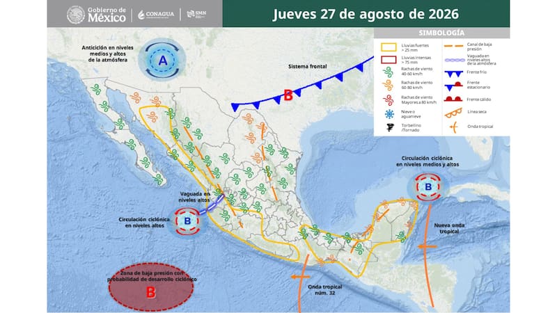 Se viene el diluvio del año durante las próximas 48 horas: intensas tormentas y granizo con fuertes ráfagas de viento en Sinaloa, Jalisco y Yucatán