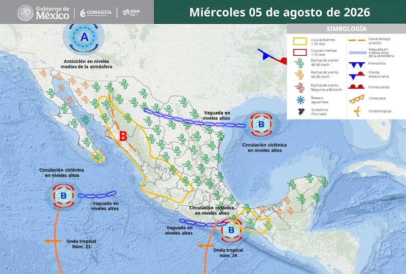 Se viene el tormentón de agosto con 24 horas seguidas de lluvias y ráfagas de viento de 70 kilómetros por hora