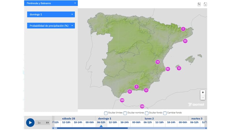Se viene un diluvio histórico a estas provincias desde el 1 de marzo: advierten por una DANA en camino. Foto: Aemet