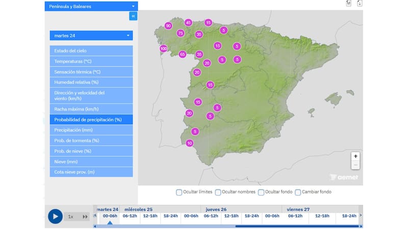 Se viene un diluvio histórico que durará por 96 horas seguidas: alerta por lluvias y tormentas en estas zonas. Foto: AEMET