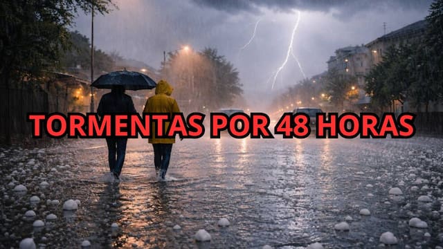 Se viene un diluvio histórico que traerá lluvias fuertes, caída de granizo por 48 horas y vientos de hasta 70 km/h: las zonas afectadas
