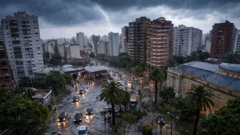 Se viene un tormentón histórico que traerá lluvias y una ola de calor por 48 horas seguidas: estas son las zonas afectadas. Foto: ChatGPT