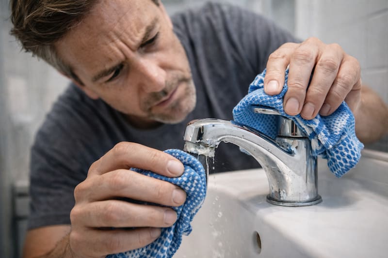 Secar la canilla después de usarla y realizar mantenimientos periódicos ayuda a evitar nuevas marcas.