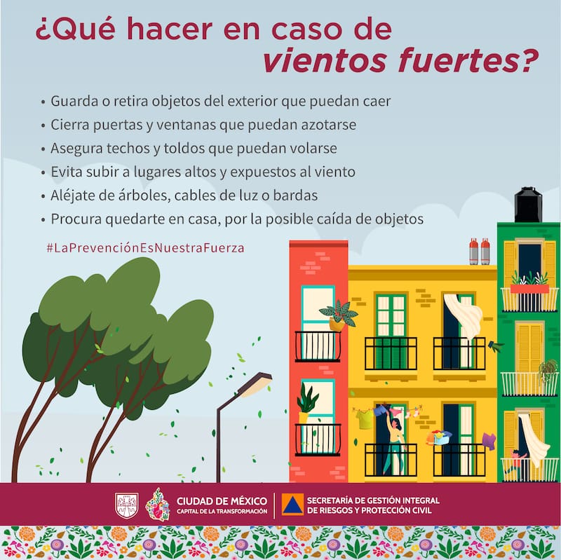 Todas las recomendaciones por parte de las autoridades y un mensaje a las personas de extremar precauciones ante posibles riesgos para peatones y conductores.