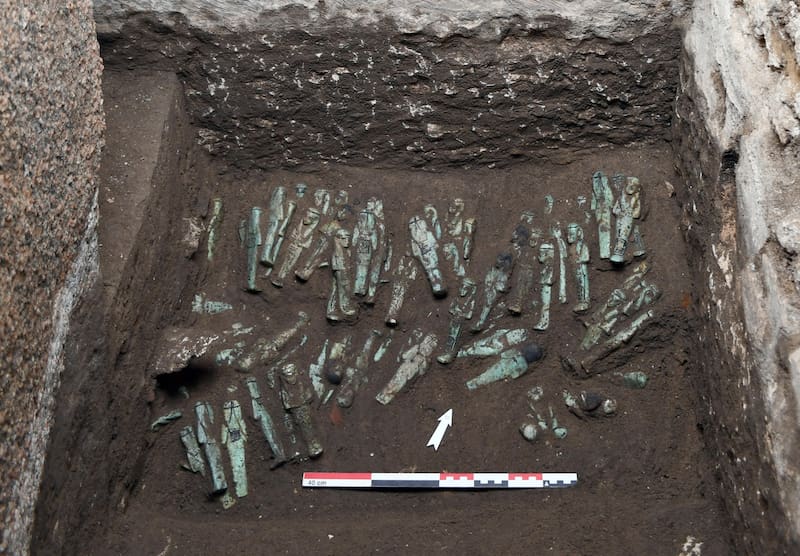 Según indicaron los responsables de la misión, se trata de un descubrimiento que hace repensar la historia de este yacimiento.