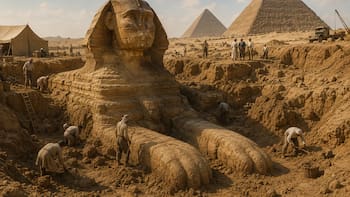 El hallazgo del milenio | Descubren una segunda esfinge bajo las Pirámides de Egipto: podría ser la entrada a una “megaestructura”