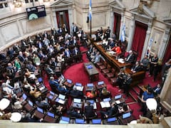 Reforma Laboral en el Senado: incidentes entre manifestantes y la Policía sobre la Avenida 9 de Julio