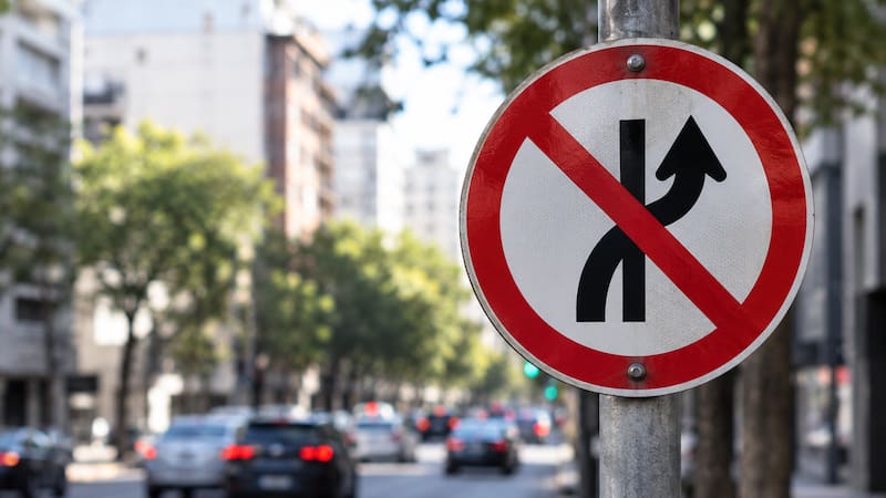 La señalización vial reglamentaria indica a los conductores una limitación estricta durante la circulación.