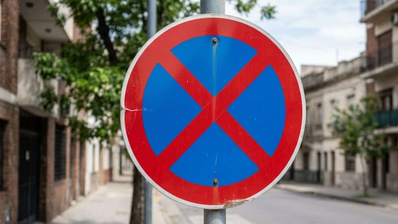 Qué significa la señal de tránsito azul con una cruz roja y por qué puede costarte más de 1 millón de pesos de multa.
